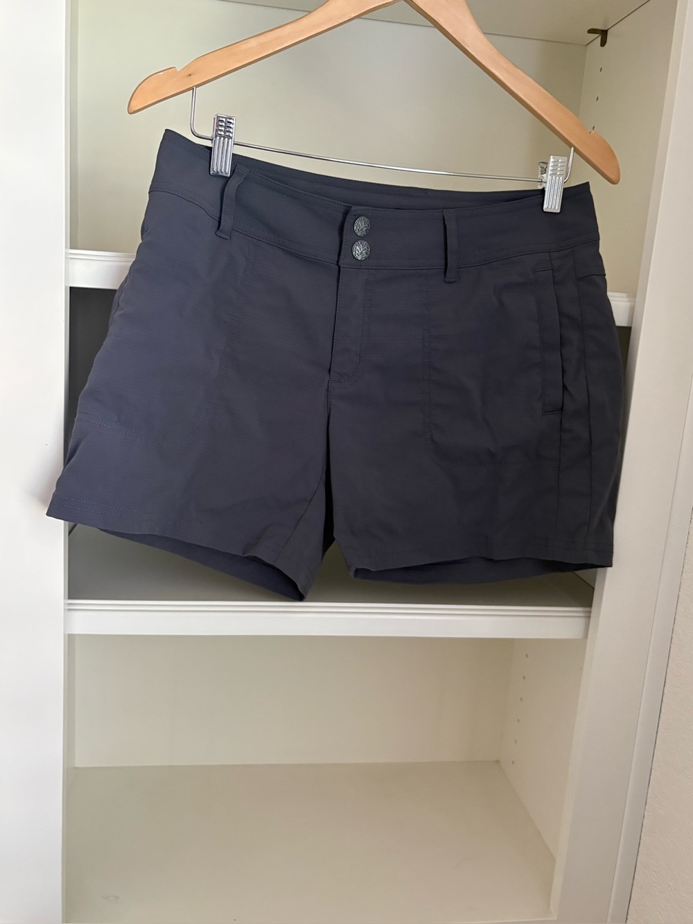 Prana Stretch Zion Halle Shorts - Women's 8 gray